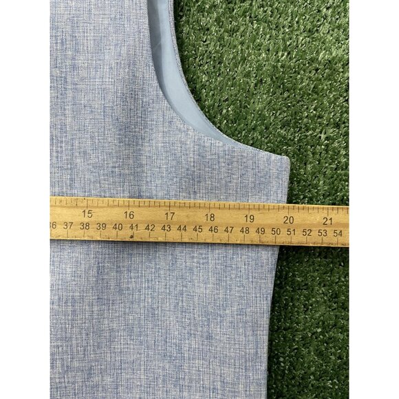 Coofandy Men's Wedding Business Vest Light Blue NWT Size Large Double Breasted - Picture 7 of 13